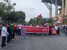 Pelepasan jalan santai SRC di CDF jalan Sudirman Pekanbaru Minggu pagi (6/11/2022)