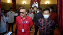 Ketum PSI Giring Ganesha dan Gibran Rakabuming. Sumber: Viva