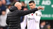 Potret Cristiano Ronaldo dan Erick ten Haq sang Manajer sekaligus Pelatih MU  (Okezone.com/Foto)