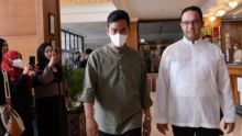 Pertemuan antara Anies Baswedan dengan Walikota Solo Gibran Rakabuming. Sumber: VOI