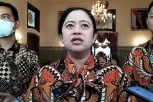 Potet Puan Maharani saat Diwawancarai Awak Media. (Kompas.com/Foto)