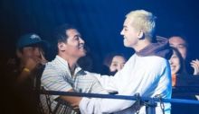 Potret Sang Ayah dan Song Mino WINNER di Salah Satu Konsernya (Harian Terbit/Foto)