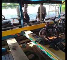 Diduga Bocor, Sampan  di Benteng Hulu Siak Tenggelam