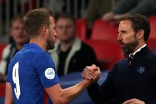 Potret Gareth Southgate dan Harry Kane di Piala Dunia 2022 Qatar. (Bola.Kmpas.com/Foto)
