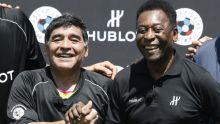 Potret Kebersamaan Diego Maradona dengan Sahabatnya Pele.(Lipuutan6.com/Foto)