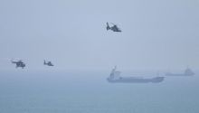 Potret Militer China Tembaki Selat Taiwan. (CNN Indonesia/Foro)