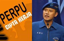AHY mengkritik soal pengesahan Perppu Cipta Kerja /