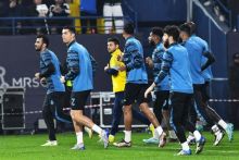 Potret Cristiano Ronaldo saat Jalani Latihan dengan Rekan Satu Timnya di Al Nassr. (Twitter/Foto)