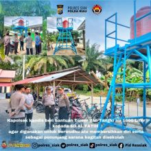 WuJud Polisi Penolong, Polsek Kandis Beri Bantuan  Ke Yayasan AL FATIH