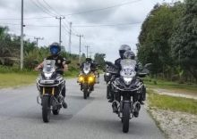 Komunitas Honda CB150X Touring Culturide ke Wisata Sungai Gelombang Kampar