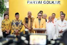 Potret Elite PKS yang Datang Berkunjung Ke Markas Partai Golkar. (Twitter/Foto)