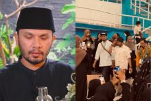 Potret Ustadz Hanan Attaki yang Dibubarkan Oleh Banser Saat Lakukan Dakwah di Madura. (Twitter/Foto)