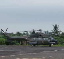 Salahsatu heli yang dikerahkan. (Foto Basarnas)