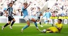 Potret Laga Kontra Manchester City vs Newcastle United di Liga Inggris 2023. (KhelNow/Foto)