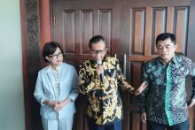 Menteri Koordinator Politik, Hukum dan Keamanan (Menko Polhukam) Mahfud MD saat menemui wartawan di UGM. (Kompas.com/Foto)