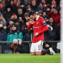 Potret Bruno Fernandez yang Sumbangkan Satu Golnya di Laga Kontra MU vs real Betis 4-1. (Twitter/Foto)