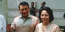 Para pelayat terutama dari menteri Presiden Jokowi terus berdatangan ke rumah duka istri Kepala Staf Kepresiden RI Moeldoko, Koesni Harningsih. Sumber: rmol.id