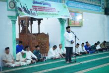 Bupati Alfedri Sambut Tim  Safari Ramadan Pemprov Riau di Kecamatan Tualang