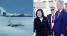 Kapal dan pesawat perang China berada di sekitar Taiwan ketika Tsai melakuka pertemuan dengan pembicara dari AS /Reuters