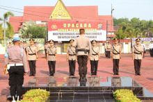 Upacara sertijab tiga petinggi di Mapolres Bengkalis