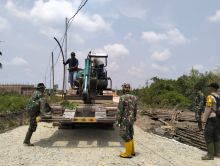 Alat berat yang didatangkan untuk pemadaman Karhutla di pulau Bengkalis