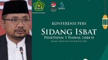  Hasil Sidang Isbat: Idul Fitri Jatuh Hari Sabtu, 22 April 2023, Hilal Tak Cukup Syarat. (Tribun/Foto)