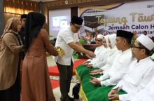 Caption : Kegiatan pelepasan jemaah calon haji PTPN V beberapa waktu lalu. Sebanyak 83 JCH PTPN V akan menunaikan ibadah haji pada 2023 ini. Mereka tergabung ke dalam 5.030 JCH seluruh Riau yang akan menyambangi tanah suci._