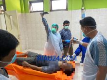 Korban saat dilakukan visum di RSUD Bengkalis