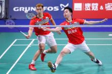 Hasil Malaysia Masters 2023: Kevin/Marcus Tumbang di 16 Besar. (Kompas.com/Foto)