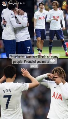 Pesan Support Son Heung-min untuk Dele Alli yang Jadi Korban Pelecehan Seksual. (Screenshot/Foto)