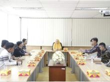 Sekretaris Komisi III DPRD Riau Sewitri menerima kunjungan dari mahasiswa Pelalawan bersatu 