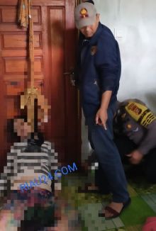 Kapolsek Siak Kecil saat olah TKP