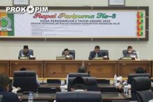 DPRD Inhil Gelar Paripurna Dengan Angenda Tanggapan Fraksi Terhadap Usulan 6 Ranperda.