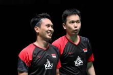 Hasil Japan Open: Ahsan/Hendra Tantang Fajar/Rian di Perempat Final. (Twitter/Foto)