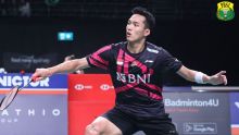Hasil Australia Open: Sempat Greget di Babak 1, Jonatan Christie Tekuk Kento dengan 3 Babak. (VOI/Foto)