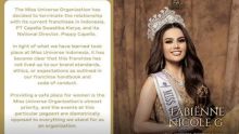 Kronologi Lisensi Miss Universe Indonesia Dicabut dari Poppy Capella. (Twitter/Foto)