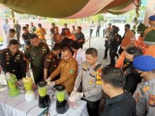 Pemusnahan barang bukti polres Bengkalis