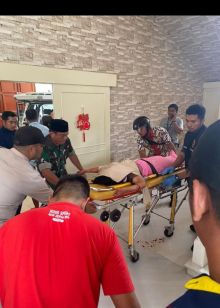 Korban saat dibawa ke RSUD Bengkalis