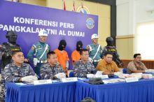 Press rilis pengungkapan Narkoba Lanal Dumai