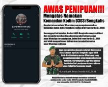 Foto profil Dandim digunakan untuk penipuan