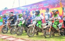 Peserta motor cros hari perhubungan di kab Bengkalis