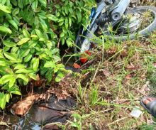 Korban saat masih berada didalam parit