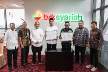 Usai penandatanganan MoU BRK Syariah dengan Pemkab Inhil 