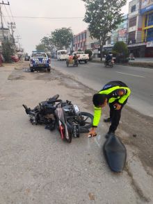 Polisi saat olah TKP