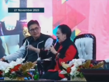 Megawati Ungkap Kekesalan di Rakornas Relawan Ganjar-Mahfud: Baru Berkuasa Udah Kayak Orba!. (Tangkapan Layar TikTok/@susu_kembar)