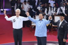 Potret Ketiga Calon Presiden RI yang sebelumnya melakukan debat capres pertama 2024. (Tangkapan layar akun Instagram @prabowo)
