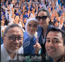 Potret Kebersamaan Raffi Ahmad0Nagita Slavina dengan Zulkifli Hasan-sang Putri di Lampung. (Screenshot Instagram @raffinagita1717)