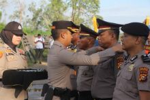 Upacara kenaikan pangkat personel polres Bengkalis