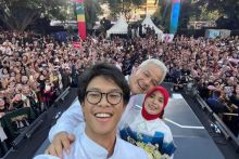 Ganjar Pranowo dan keluarga. Sumber: bisnis.com