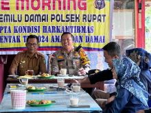Kapolsek Rupat AKP Siswoyo saat gelar coffe morning
